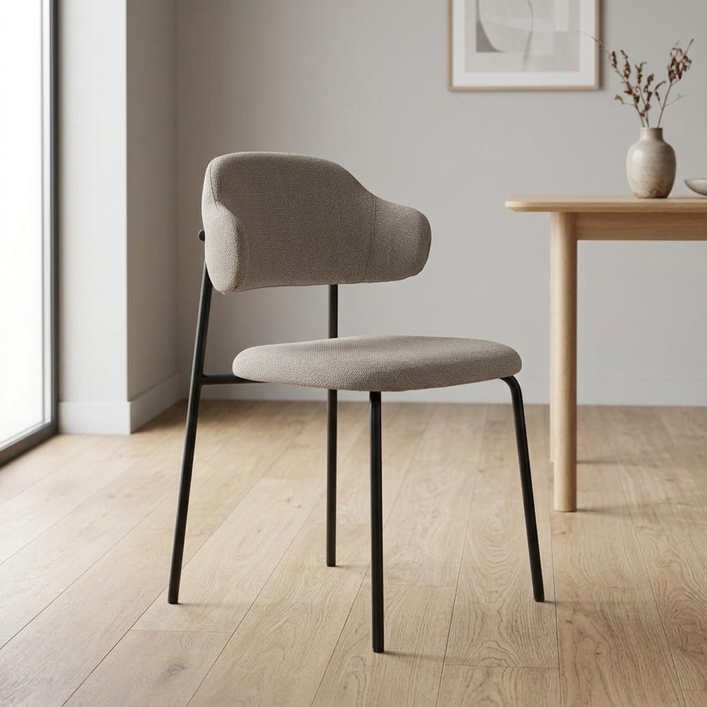 Silla de Comedor Tapizada Adriel Taupe