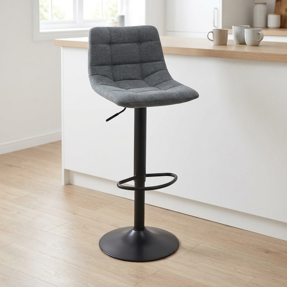 Taburete regulable tapizado gris antracita