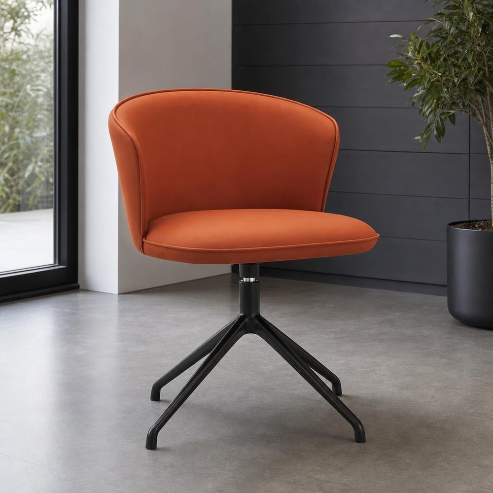 Silla de comedor terracota con pata araña