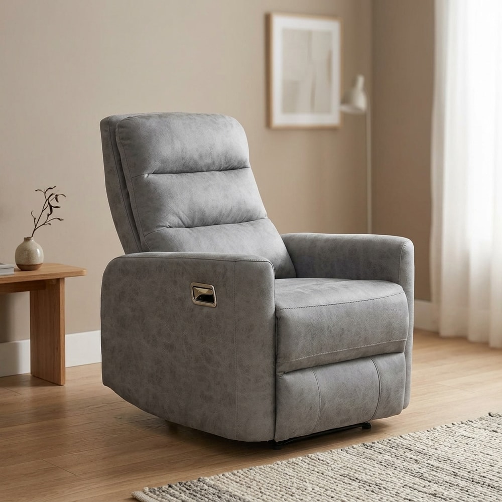 Sillón Relax Tapizado Gris con Muelle Ensacado