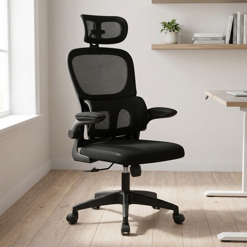 Sillón de despacho ergonómico con cabecero