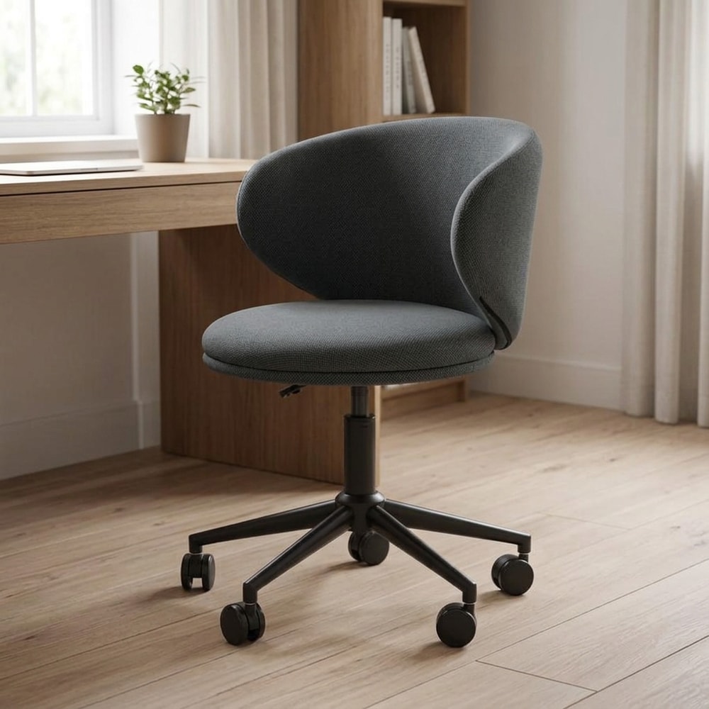 Silla de Oficina Giratoria Ergonómica Gris Oscuro
