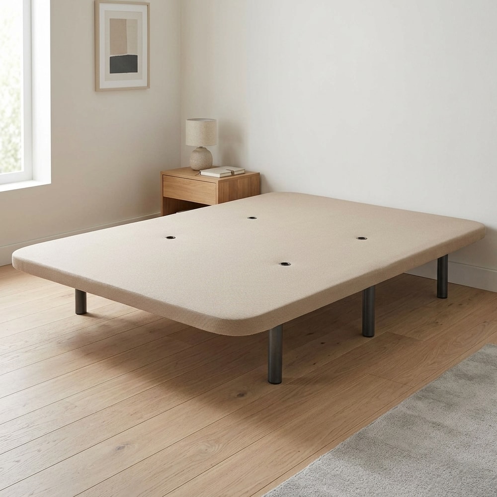 Base tapizada 3D beige con 6 patas incluidas