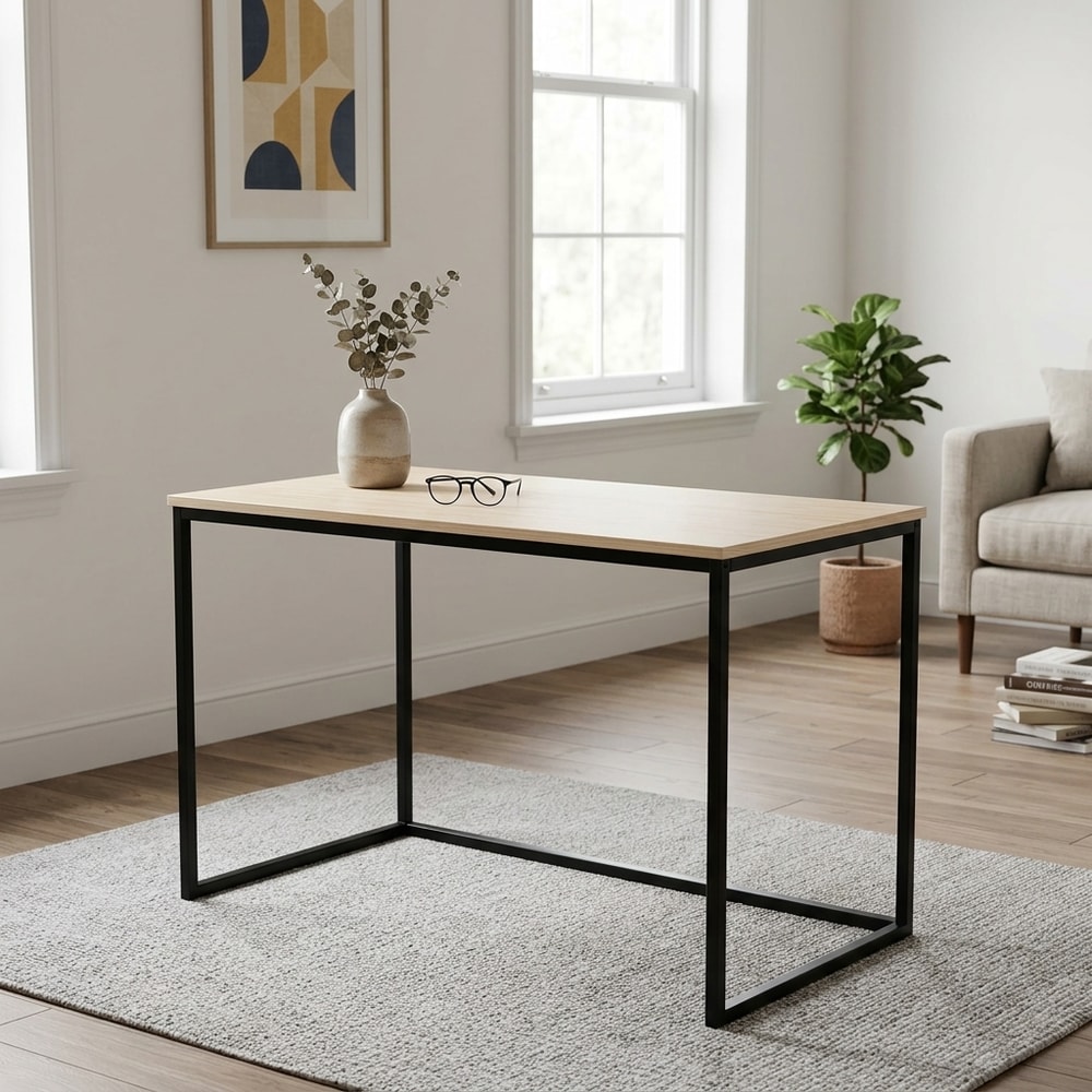 Mesa de estudio moderna roble Nordish y negro