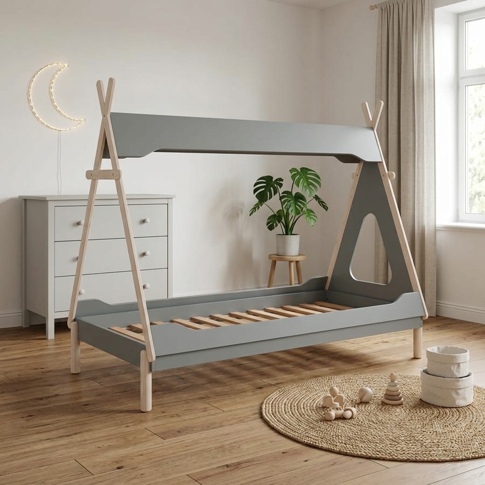 Cama Tipi Juvenil Verde con Diseño Moderno