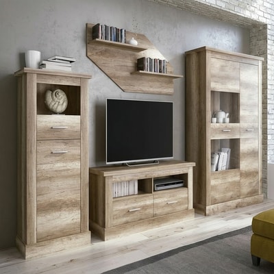 Mueble de Salón Completo Acabado Roble