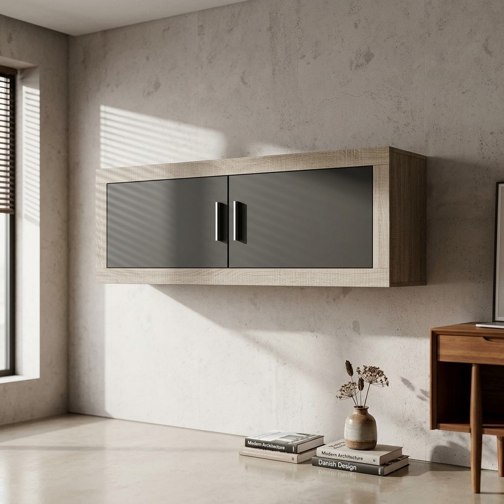 Mueble TV Moderno con Dos Puertas Grafito