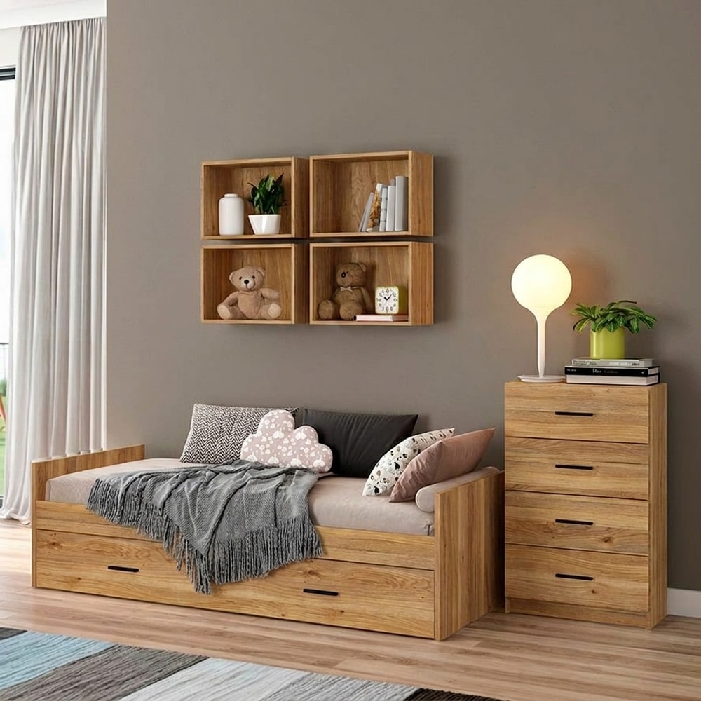 Dormitorio Juvenil con Cama Nido y Sinfonier