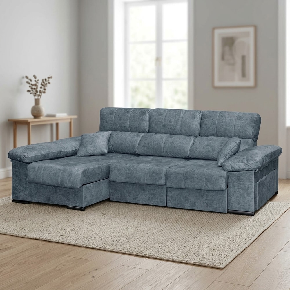 Chaise Longue Cama Marengo con Arcón y Taburetes