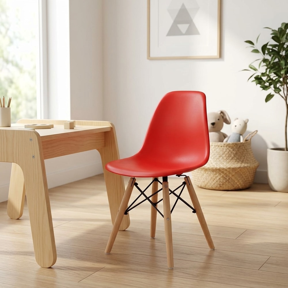 Silla Infantil Estilo Nórdico Roja