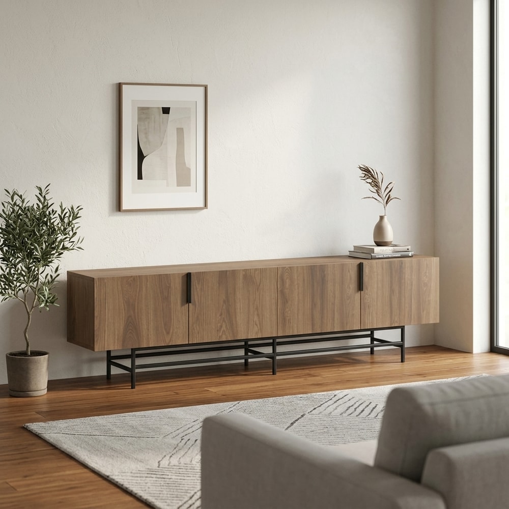 Mueble de TV Moderno en Madera Marrón