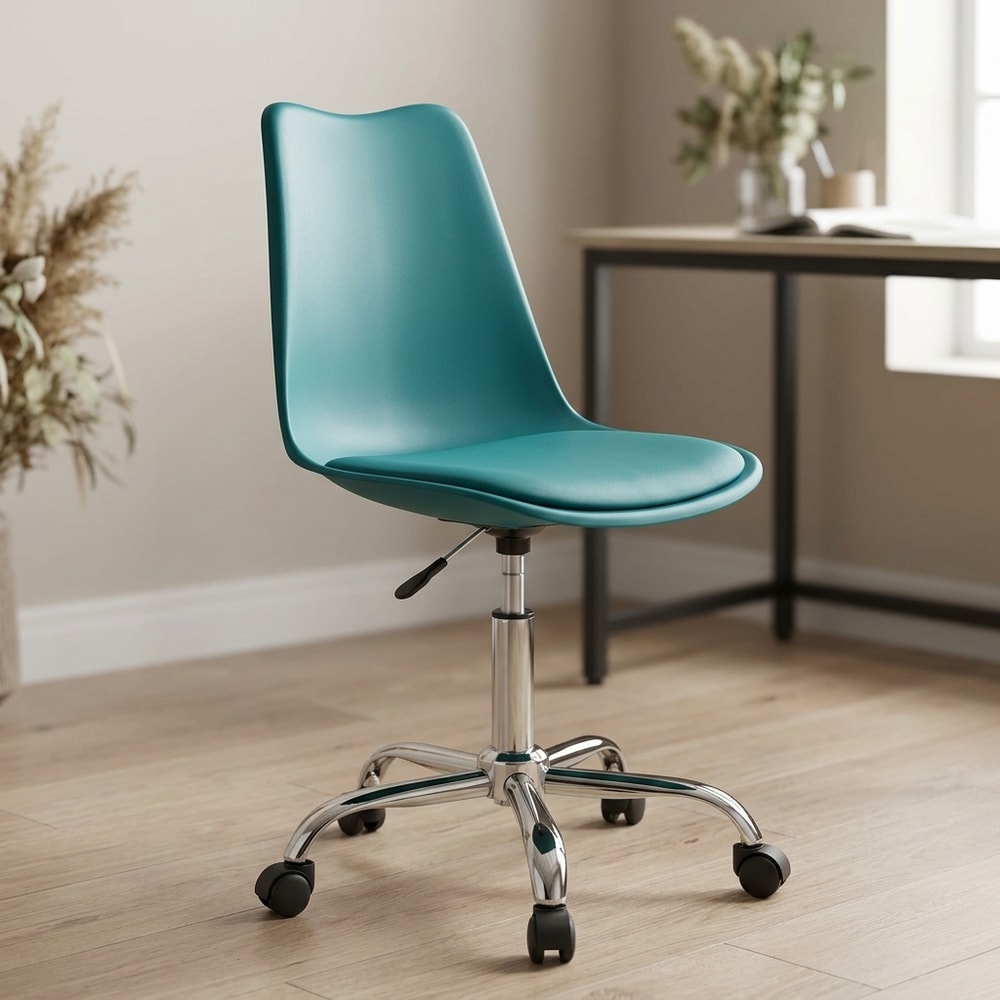 Silla de escritorio giratoria turquesa
