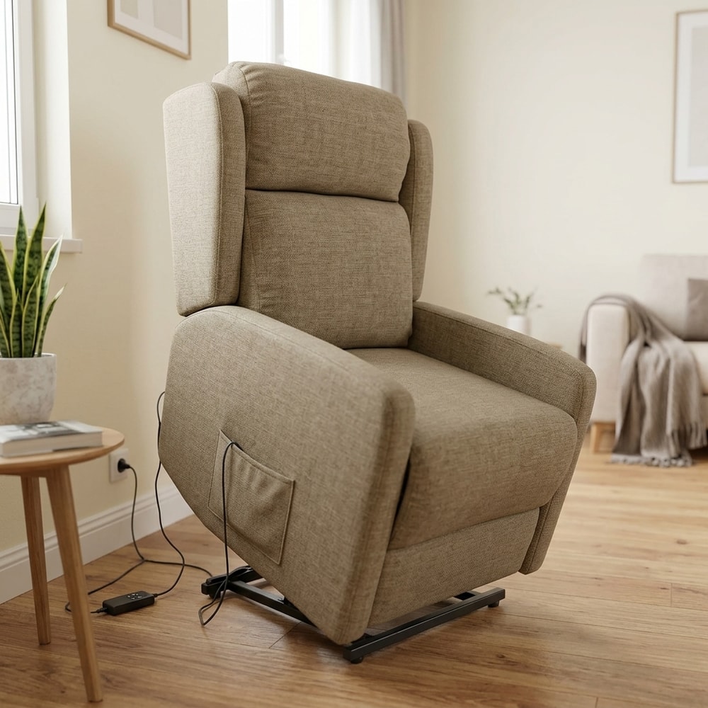 Sillón Relax Eléctrico Elevador Beige