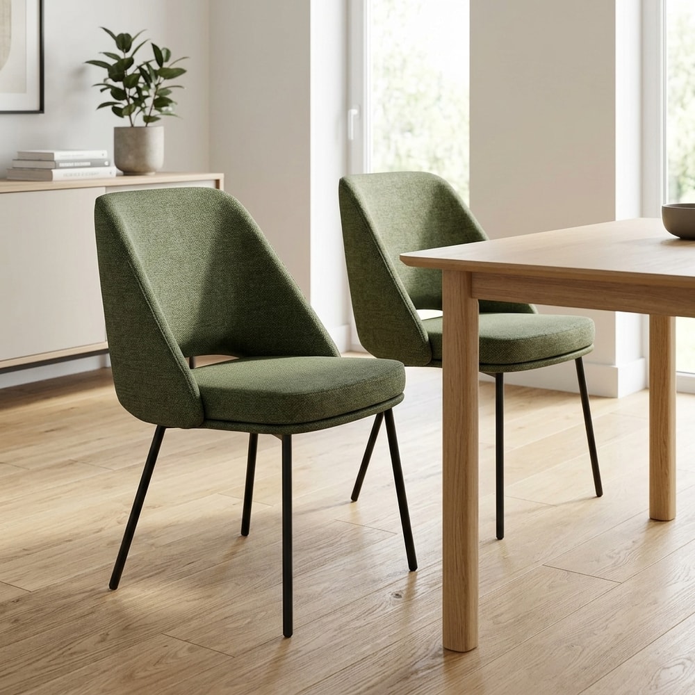 Pack 2 Sillas Comedor Tapizadas Verde