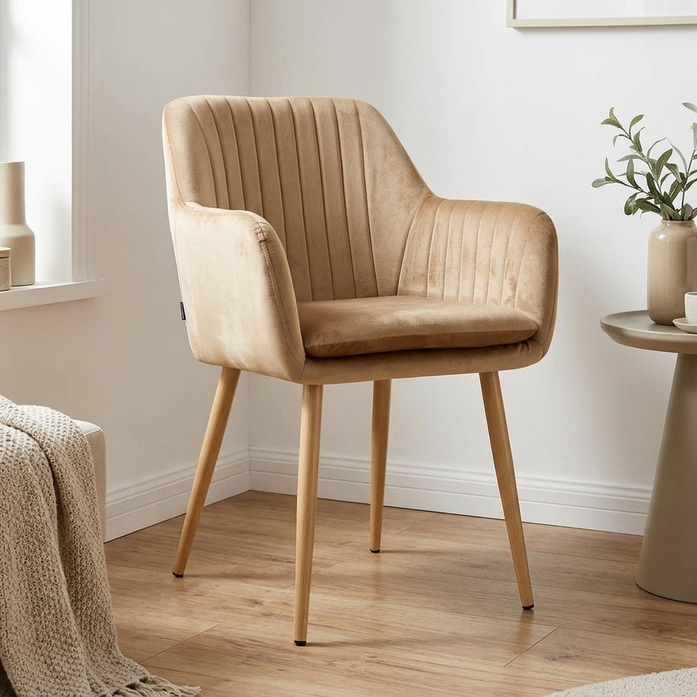 Sillón de Terciopelo con Reposabrazos