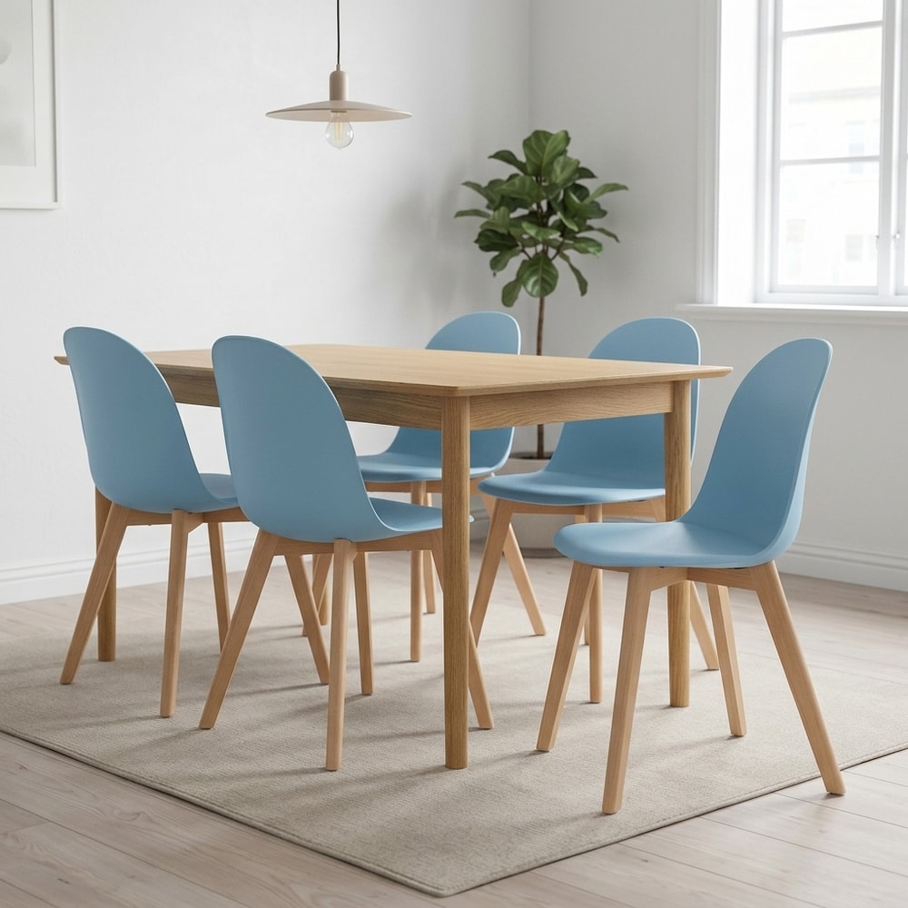 Pack 4 Sillas de Comedor Nórdicas Azul