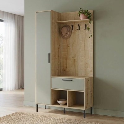 Mueble de Entrada con Perchero y Zapatero