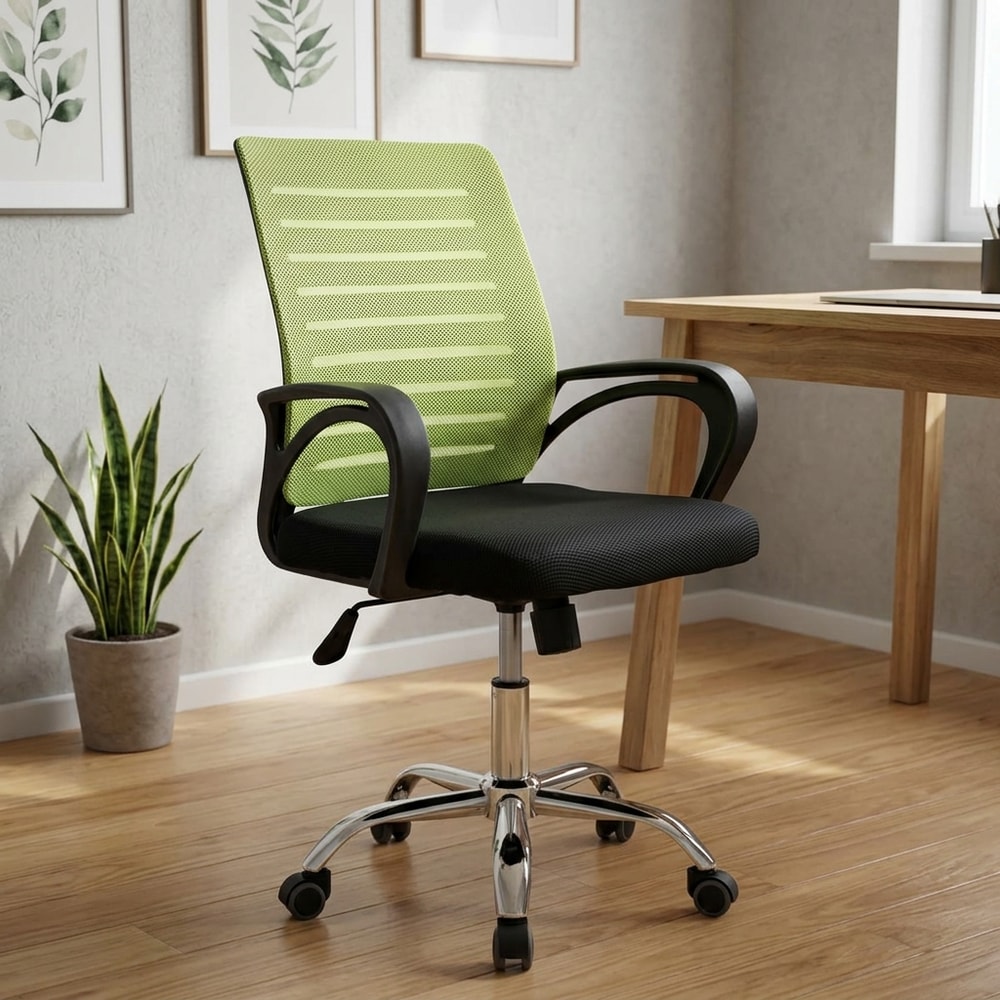 Silla de escritorio ergonómica verde pistacho