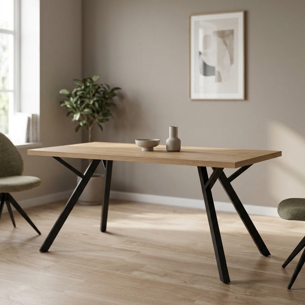 Mesa de comedor Paola 160×90 cm acabado natural