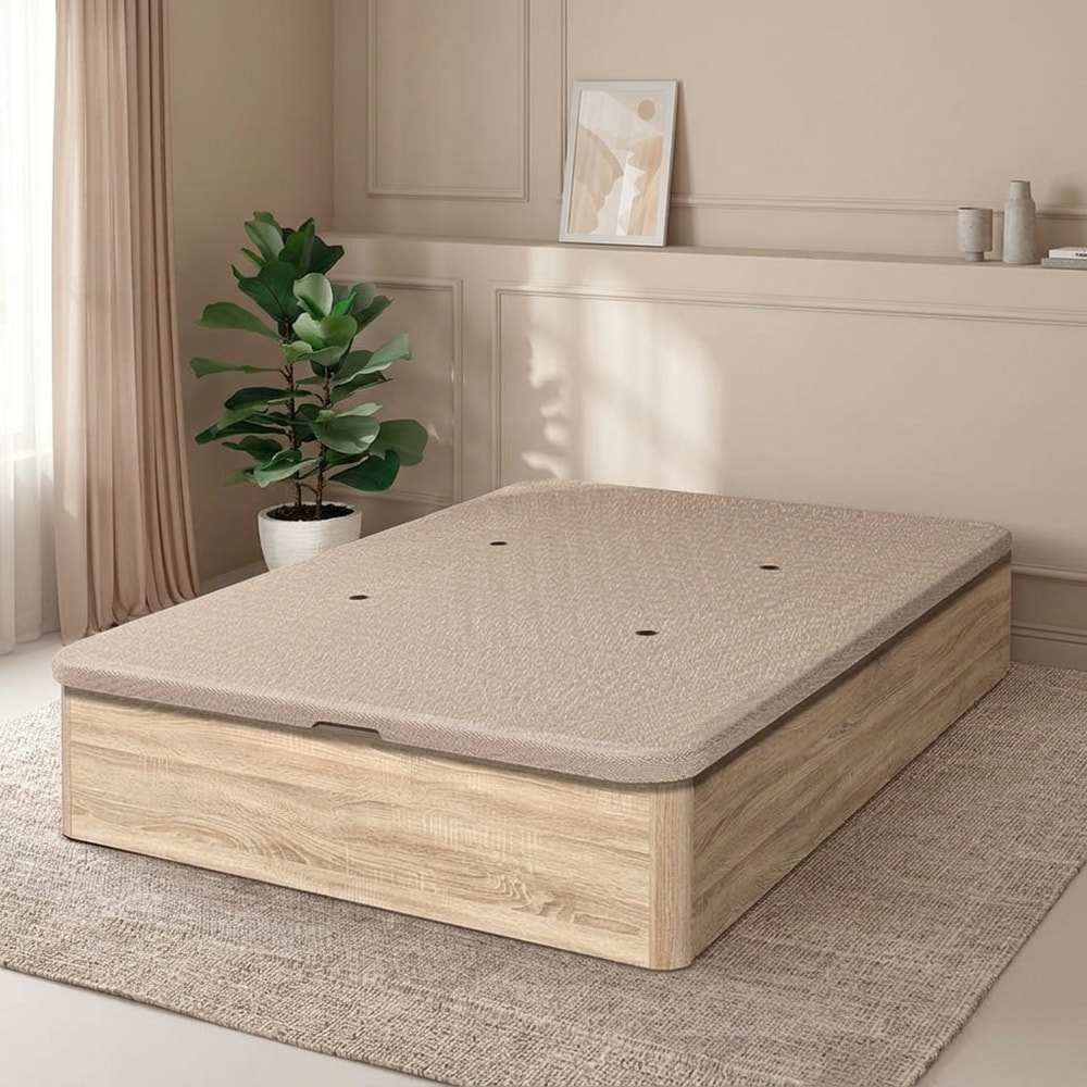 Canapé abatible con base tapizada 3D beige