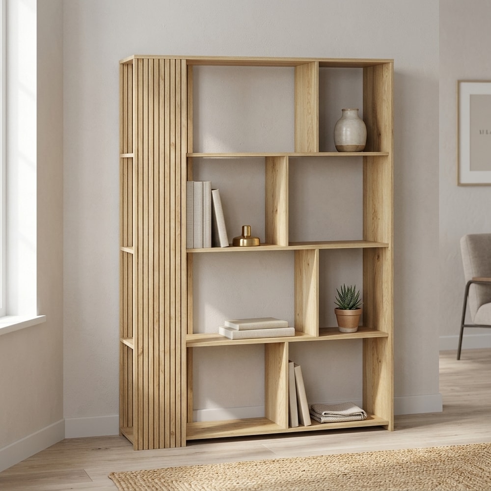 Estantería Moderna con Listones Decorativos
