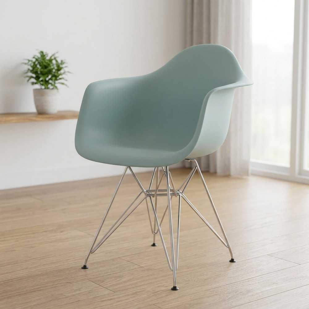 Sillón Comedor Aguamarina Patas Cromadas