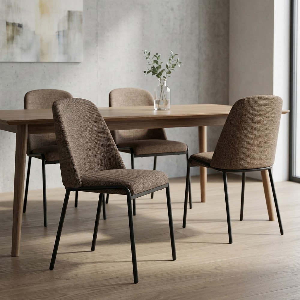 Pack 4 Sillas Comedor Tapizadas Marrón