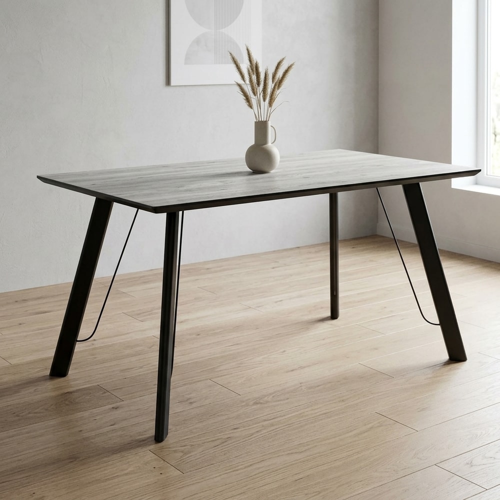 Mesa de comedor rectangular bicolor