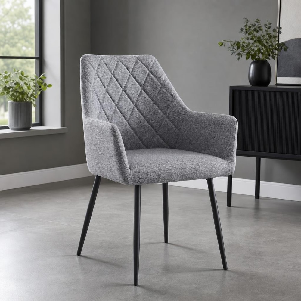 Pack de 2 sillones tapizados grises