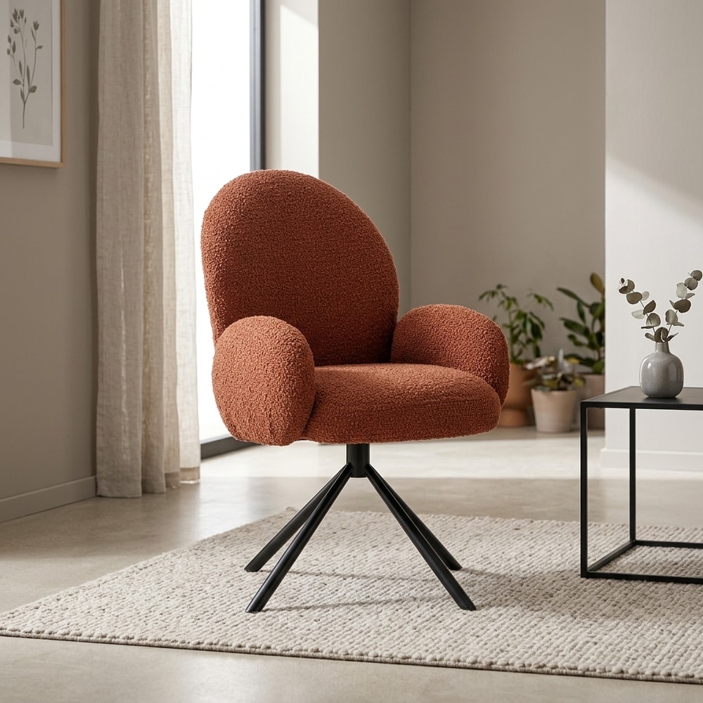 Sillón Giratorio de Comedor en Tejido Teja