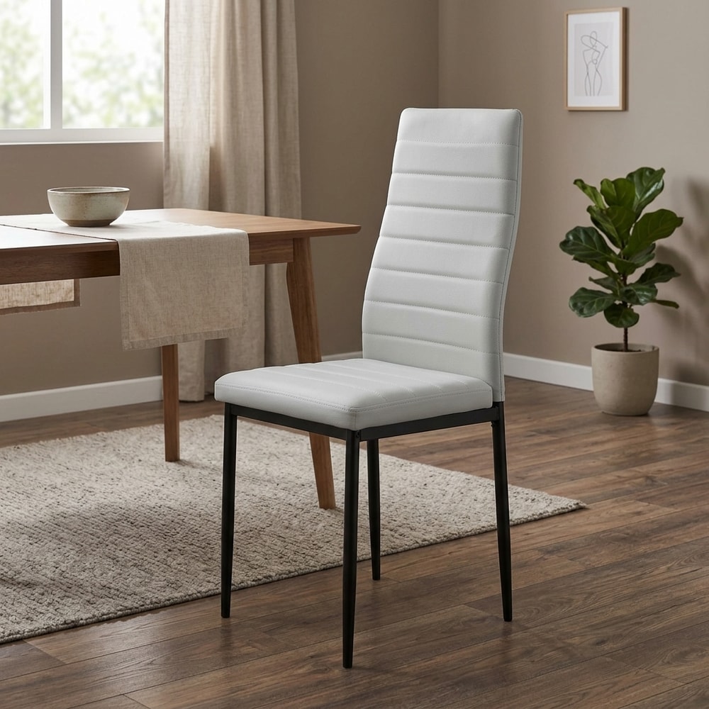 Set de 6 sillas de comedor modernas en blanco
