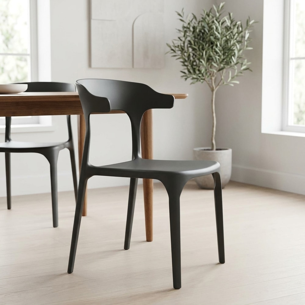 Pack 4 sillas de comedor moderna color grafito