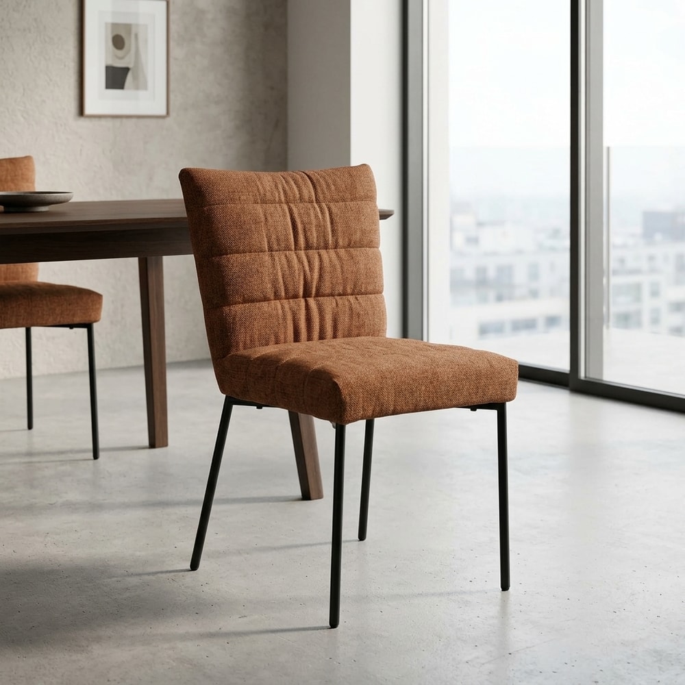 Silla de Comedor Tapizada Marrón