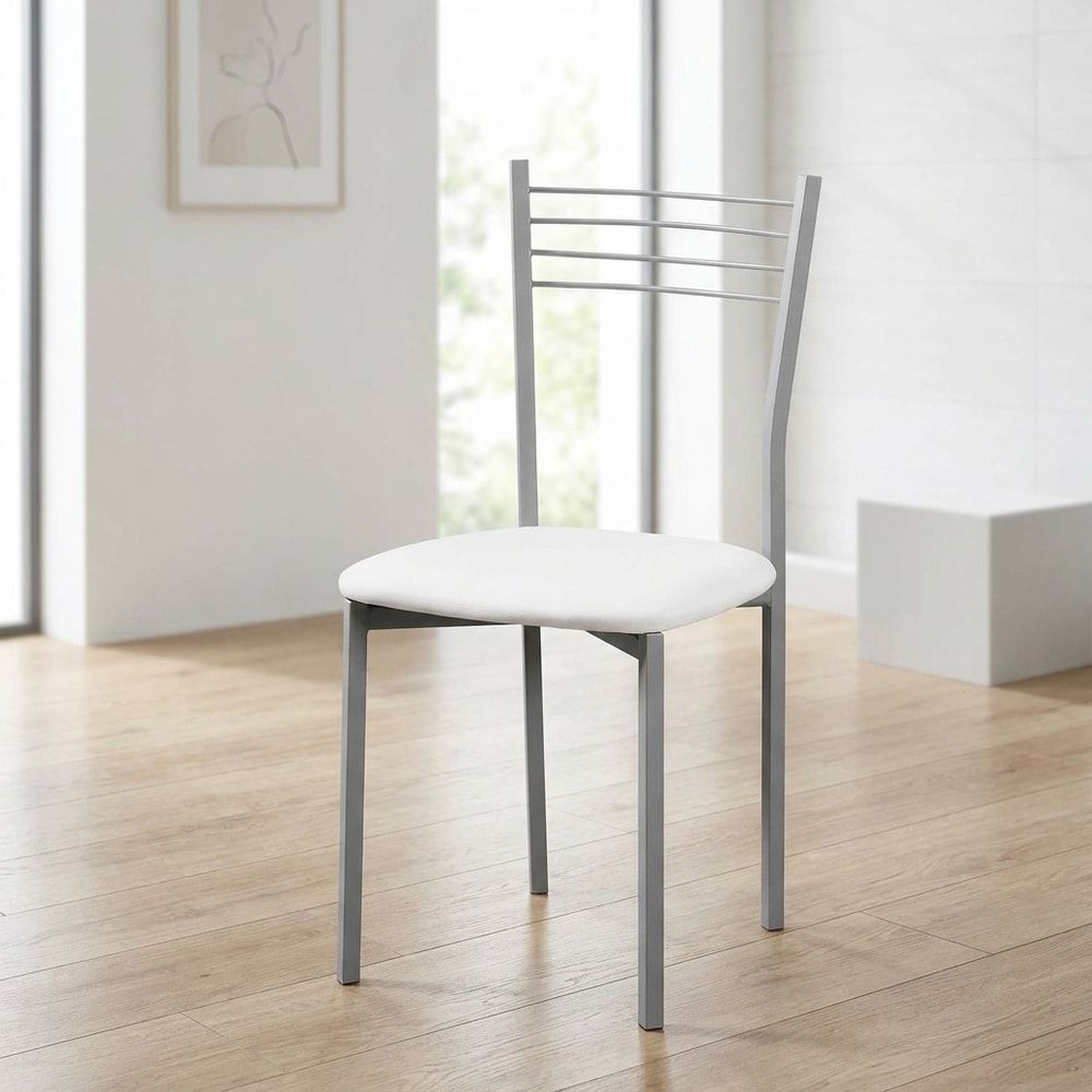 Pack de 4 sillas de comedor modernas blancas