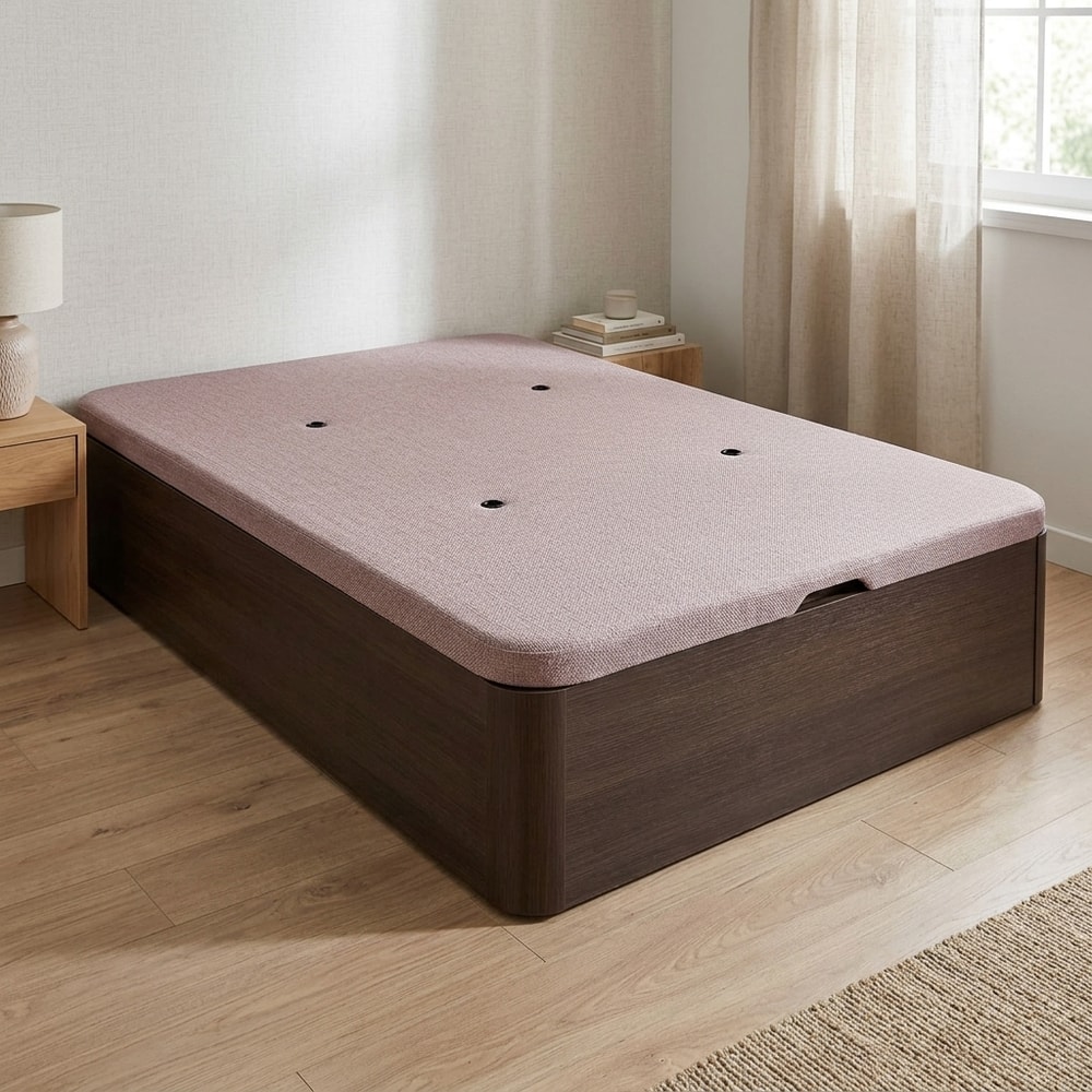 Canapé abatible de madera en color wengue