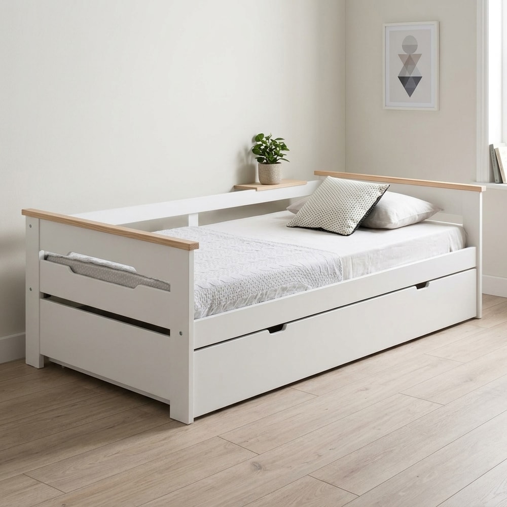 Cama Nido Juvenil Blanca con Cama Extraíble