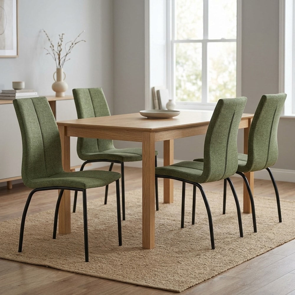 Pack 4 Sillas Comedor Tapizadas Verde