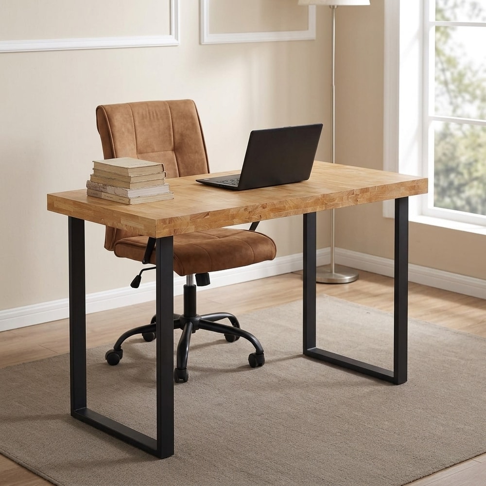 Mesa de estudio roble Nordish y patas negras