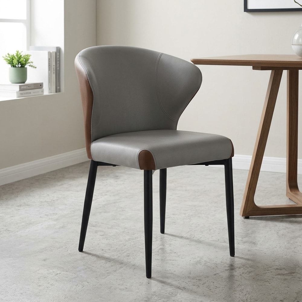 Silla de comedor tapizada bicolor