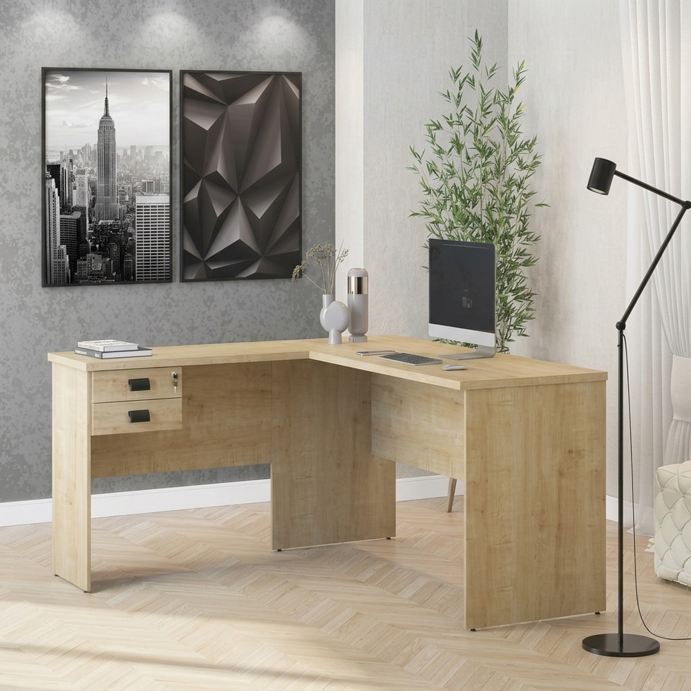 Mesa auxiliar de estudio en acabado natura