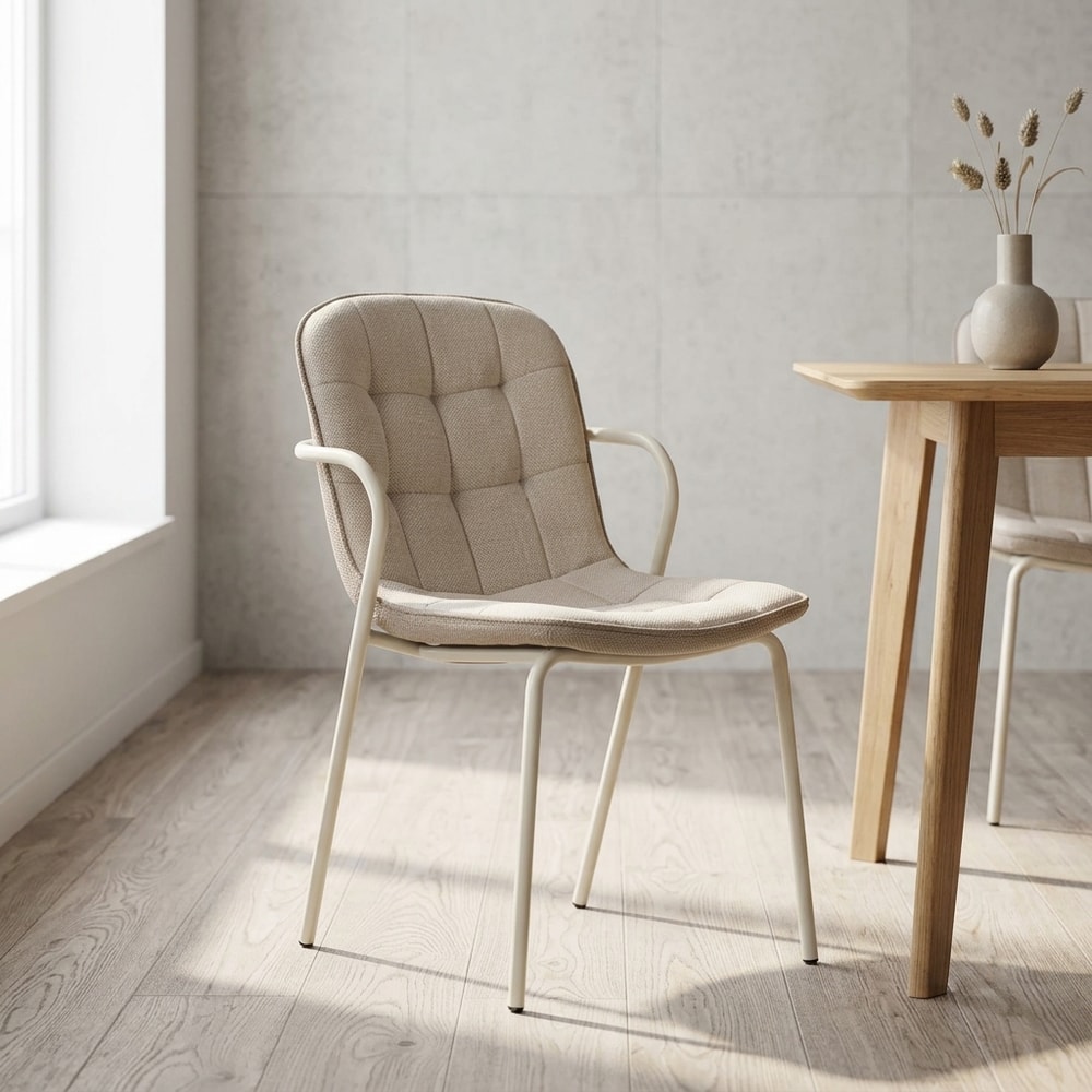 Silla de Comedor Tapizada con Reposabrazos