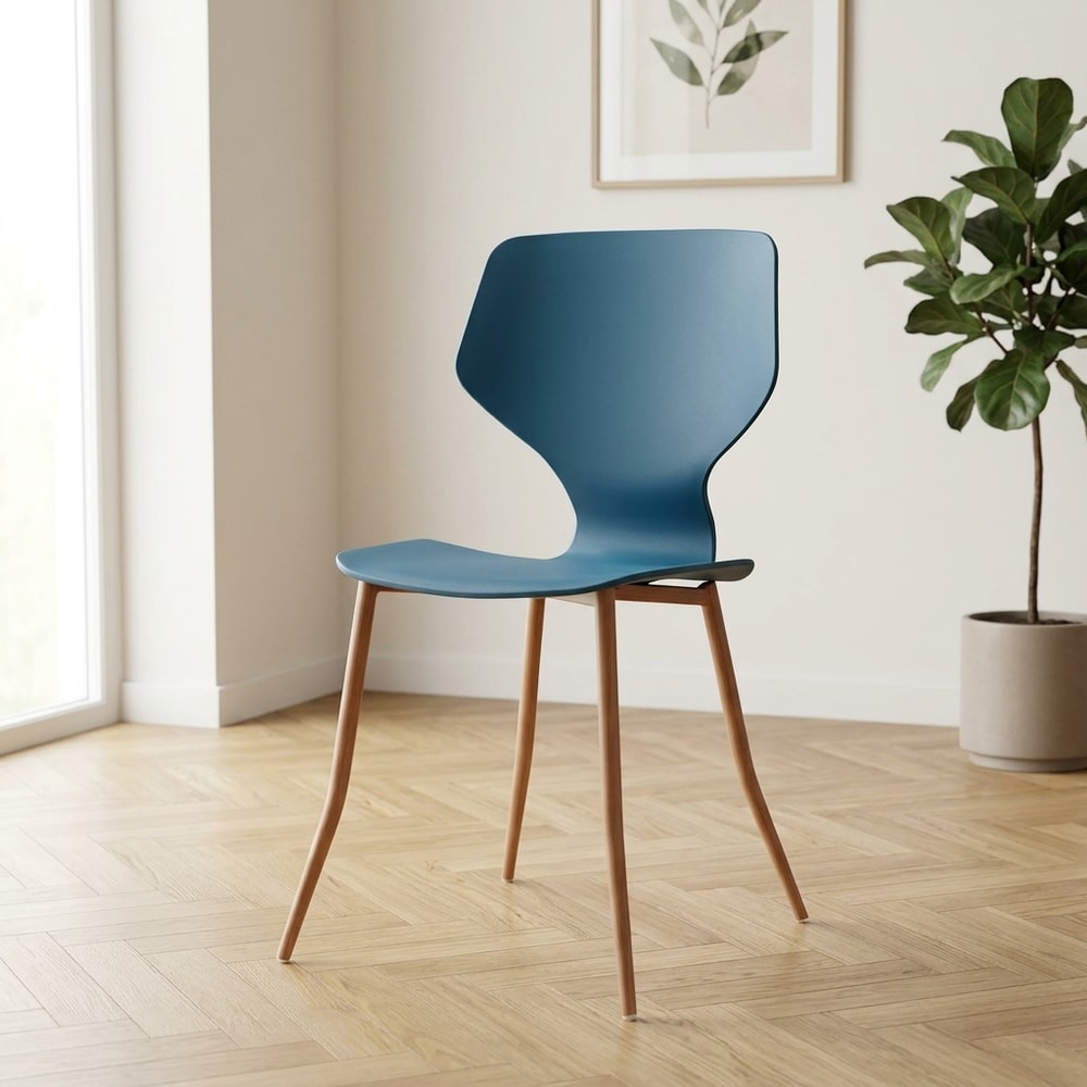 Silla de comedor moderna azul cobalto
