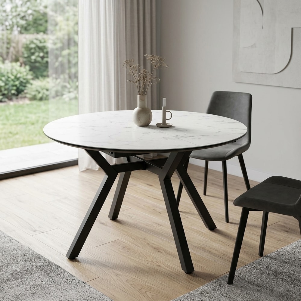 Mesa de Comedor Extensible Efecto Mármol