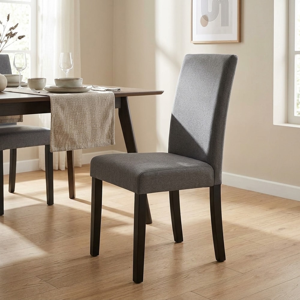 Silla de Comedor Tapizada Gris