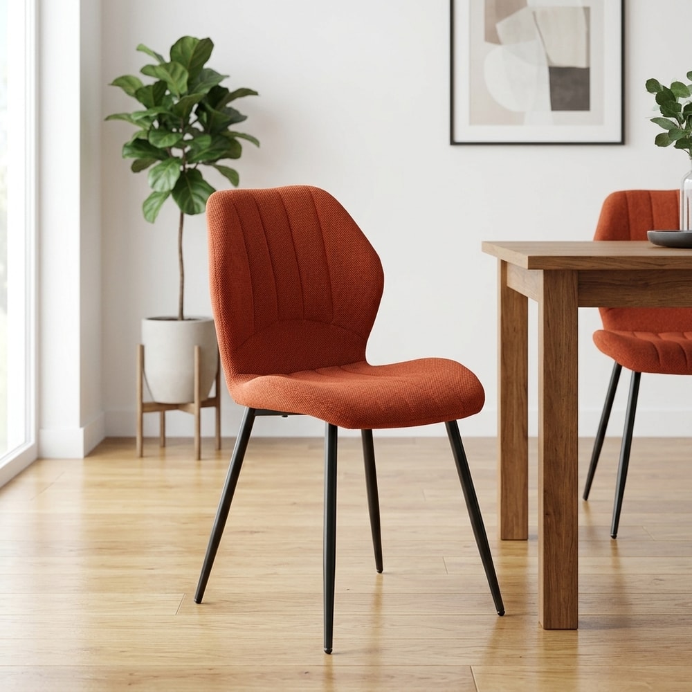 Silla Comedor Tapizada Patas Metal