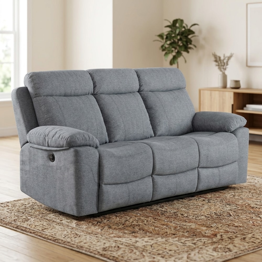 Sofá 3 plazas con relax eléctrico color gris