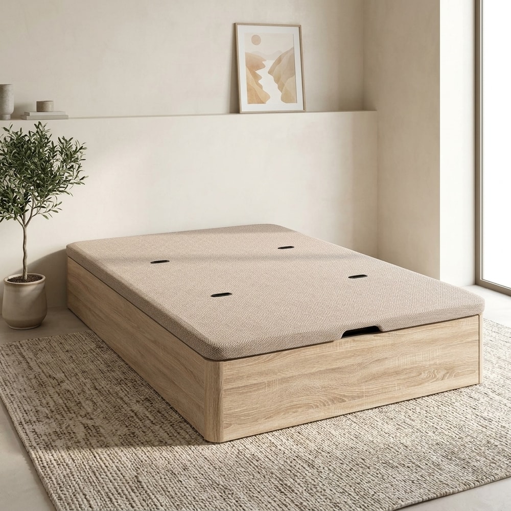 Canapé Abatible Madera Cambria y Tapa Beige