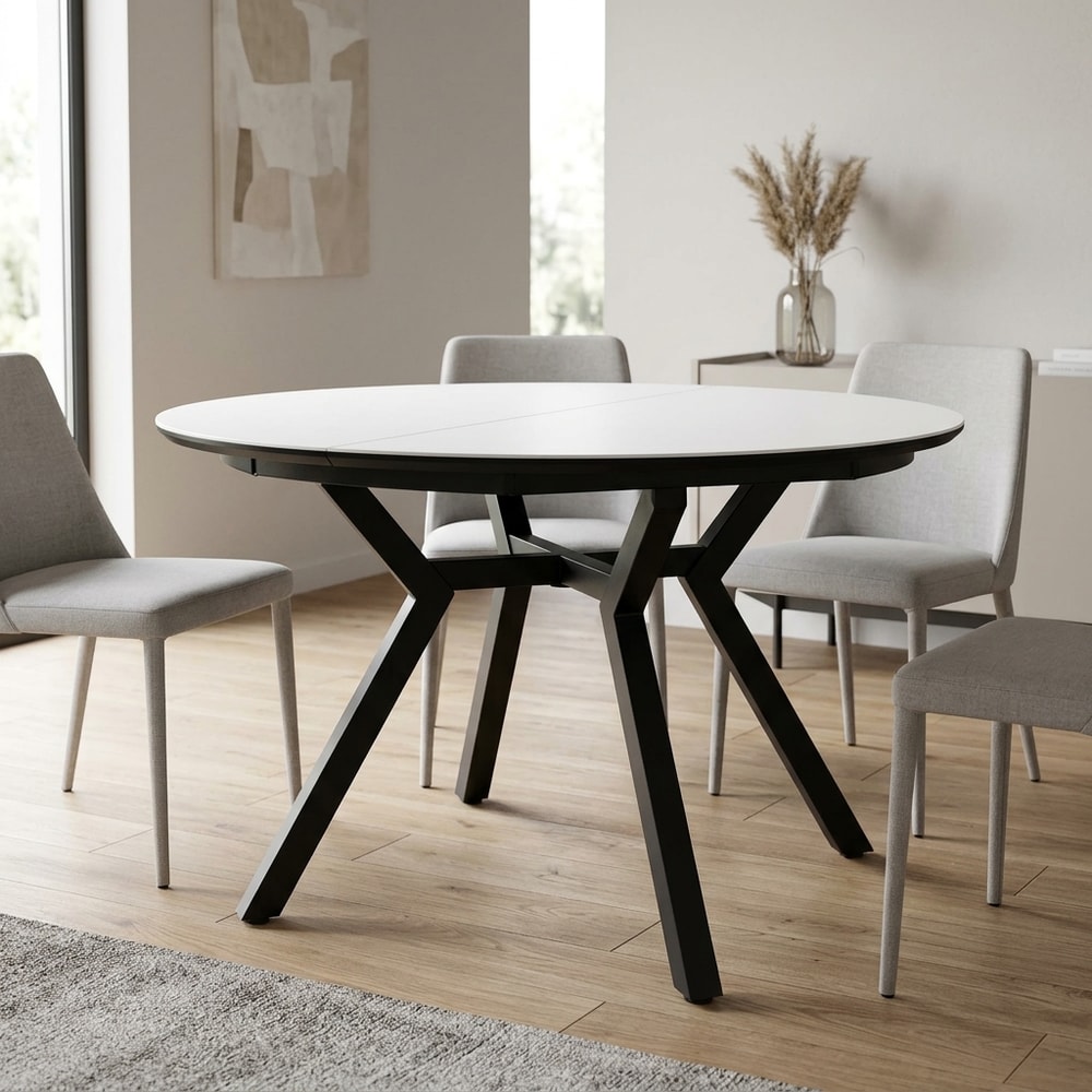 Mesa de comedor redonda extensible