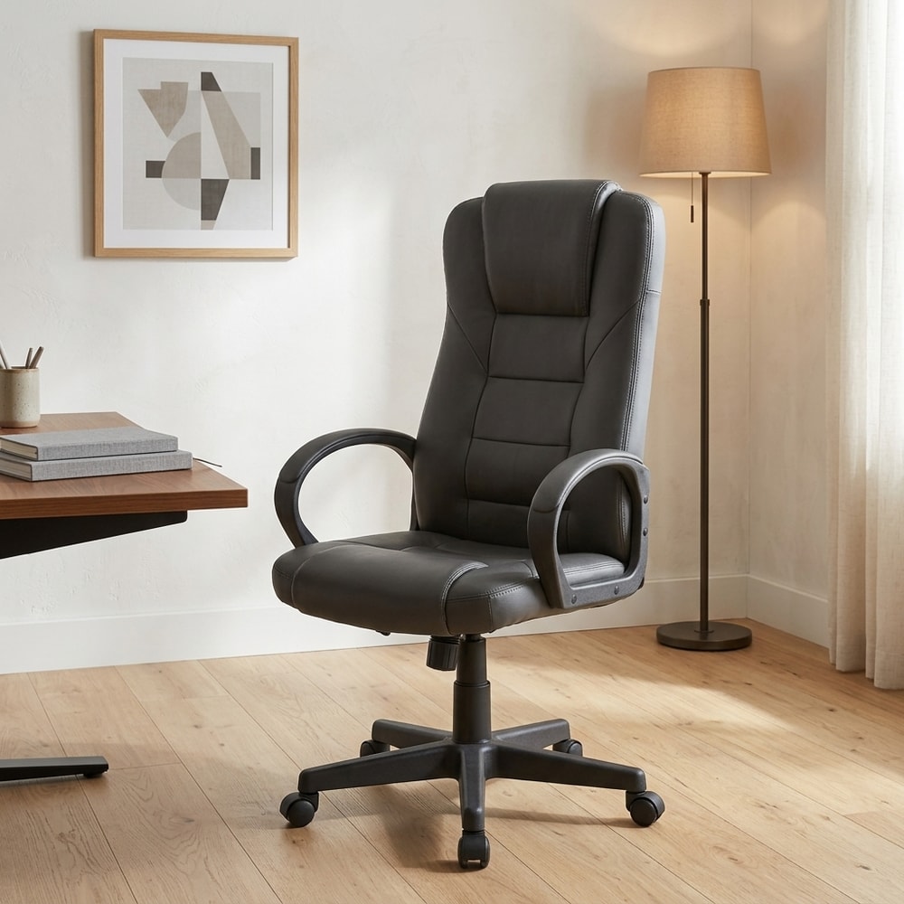 Sillón de despacho ergonómico en símil piel