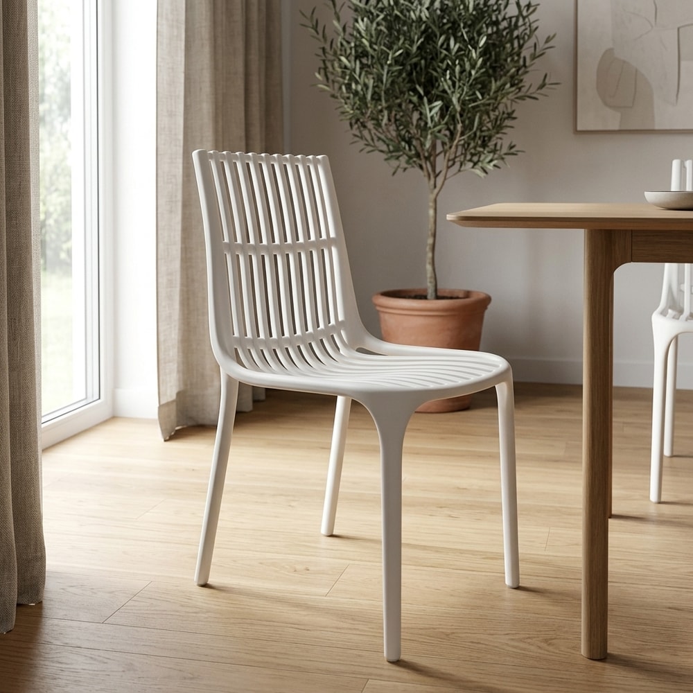 Pack 4 sillas de exterior y comedor blanca